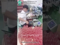 چاپگر صفحه منحنی چاپ لوگو برای بطری پلاستیکی